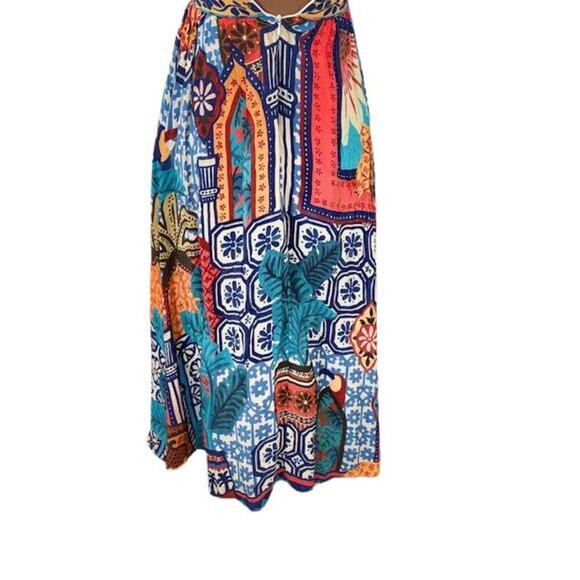 Farm Rio Sleeveless Forest Tiles V-Neck Midi Dress – Size XS - Picture 4 of 11